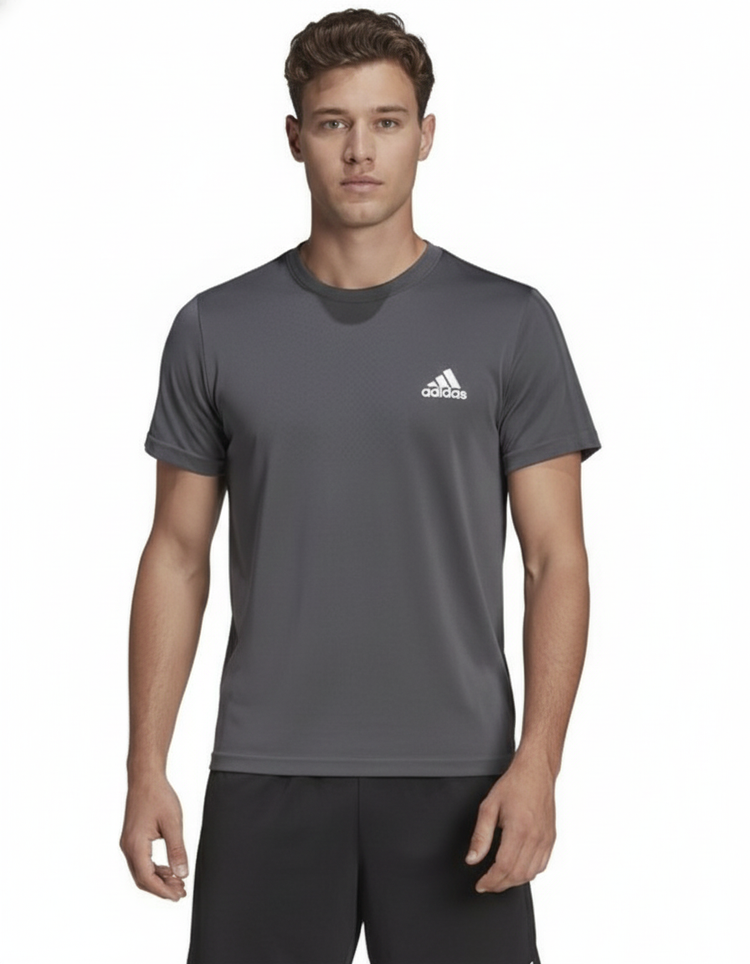 Adidas Camiseta Gris Oscuro con Logo