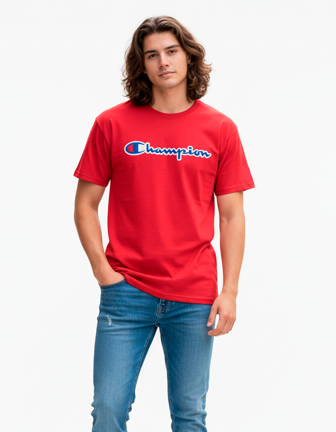 Champion Camiseta Hombre Rojo