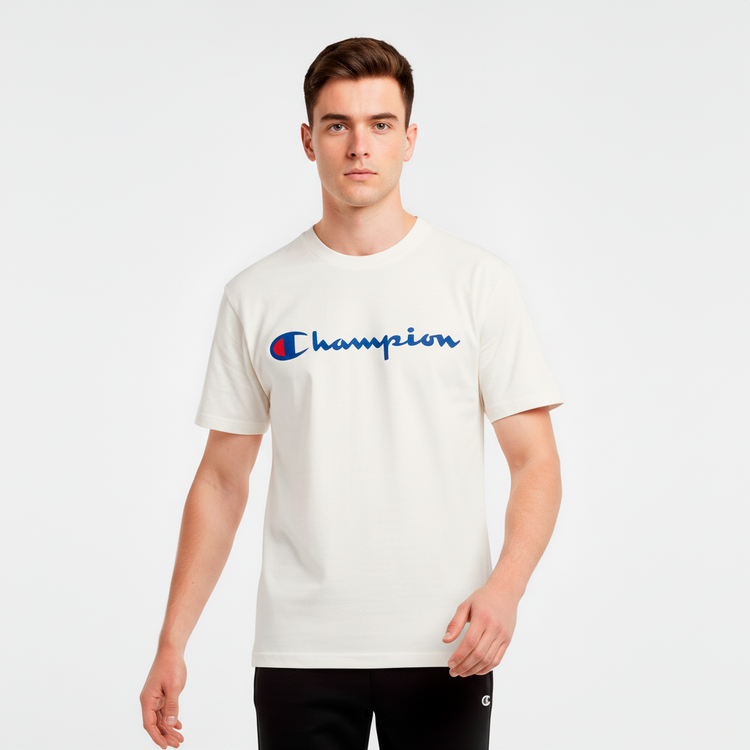 Champion Camiseta Hombre Blanco Hueso