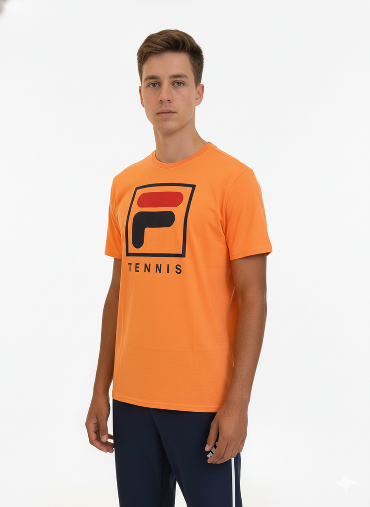 Fila Camiseta Hombre Naranja Fosforescente