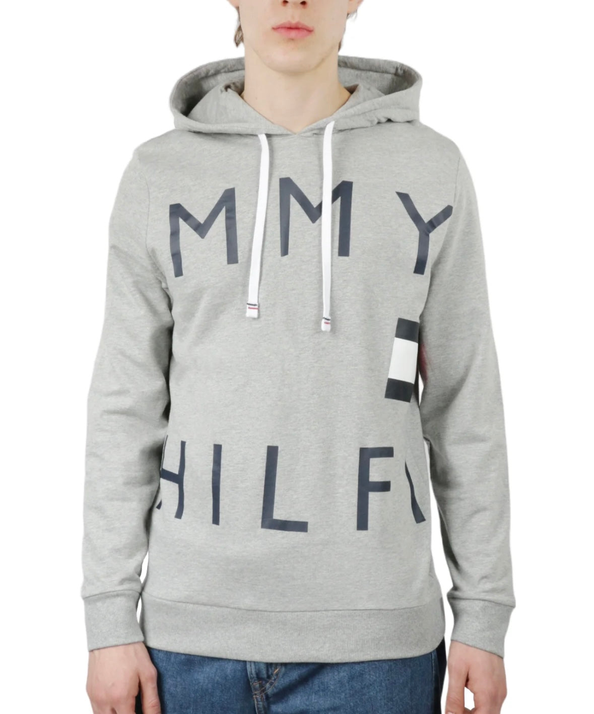 Tommy Hilfiger Suéter con Capucha Gris Frente