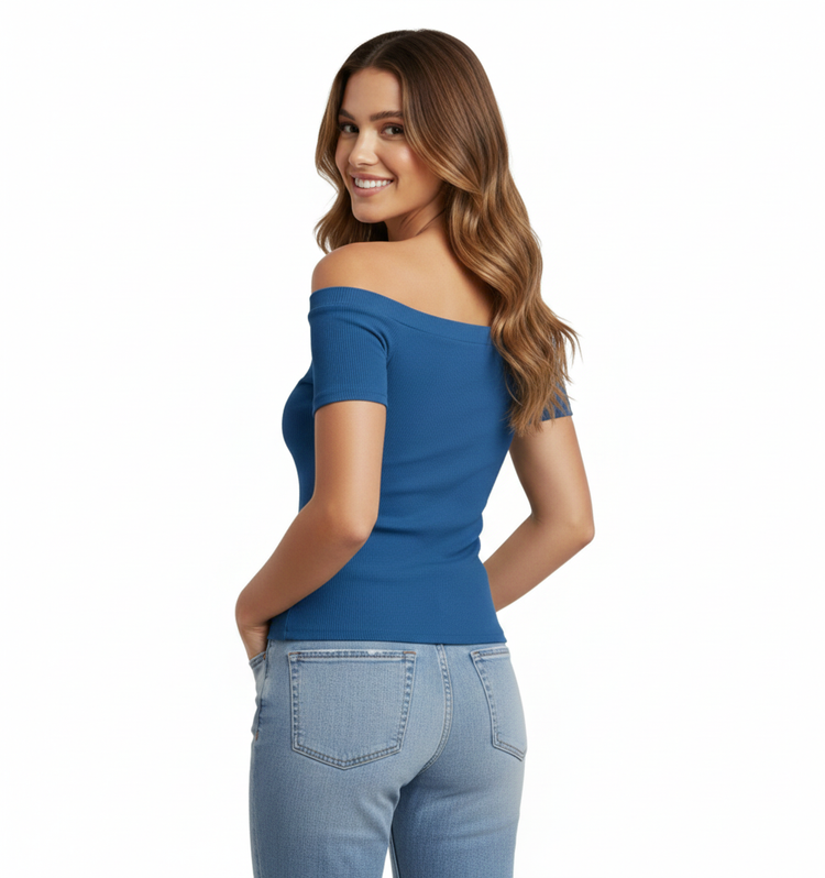 Guess Blusa Mujer Azul Oscuro