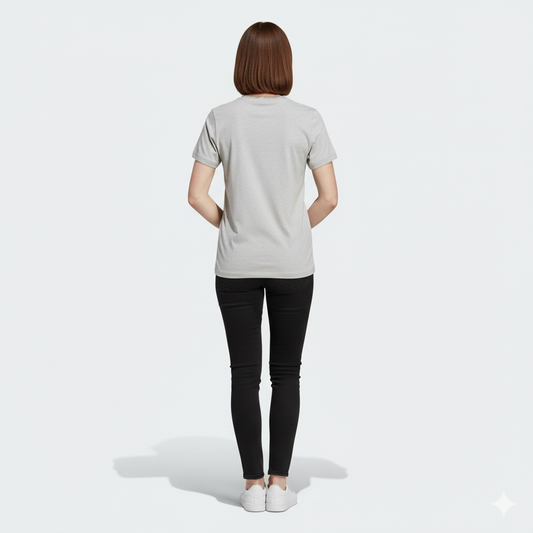 Adidas Camiseta Deportiva Mujer Gris