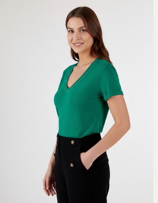 Rachel Roy Camiseta Mujer Verde
