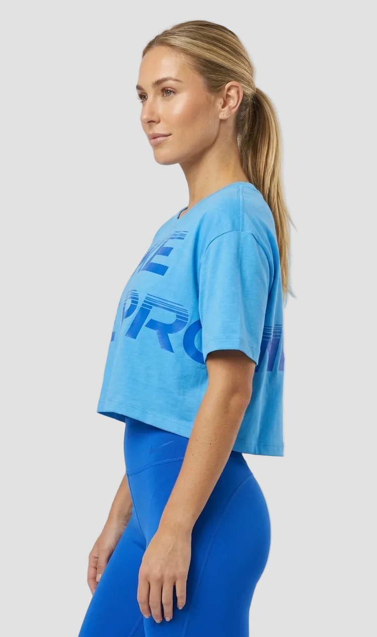 Nike Pro Camiseta Deportiva Mujer Azul