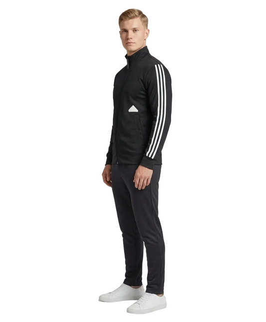 Adidas Hoodie Negro Con Zip