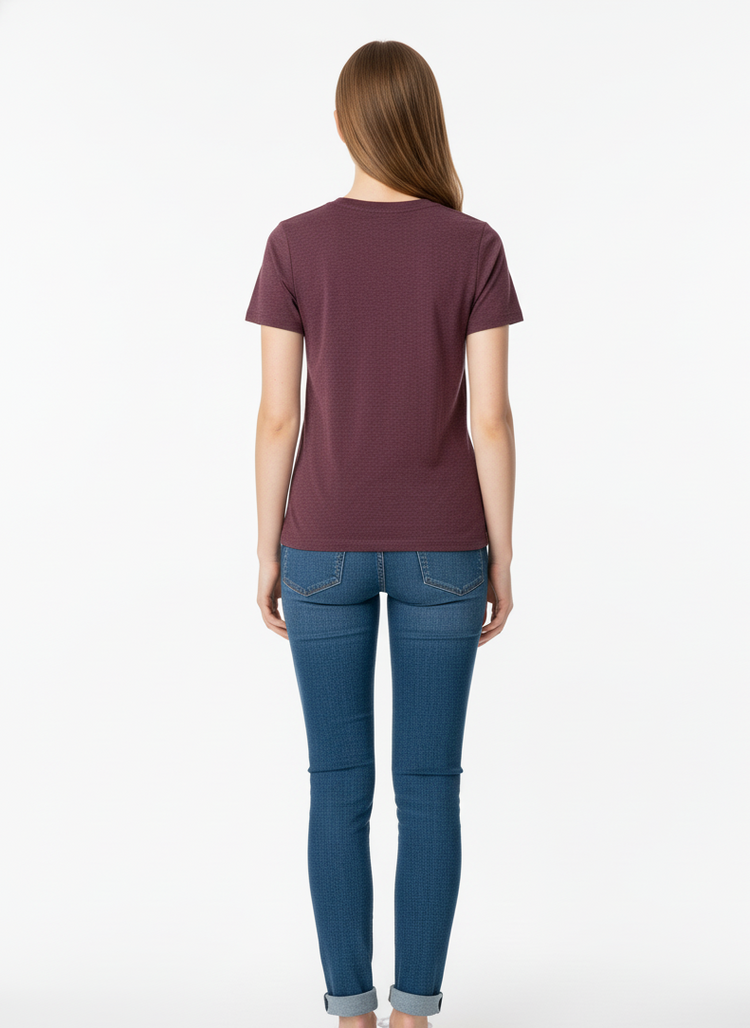 Polo Ralph Lauren Camiseta Mujer Vinotinto