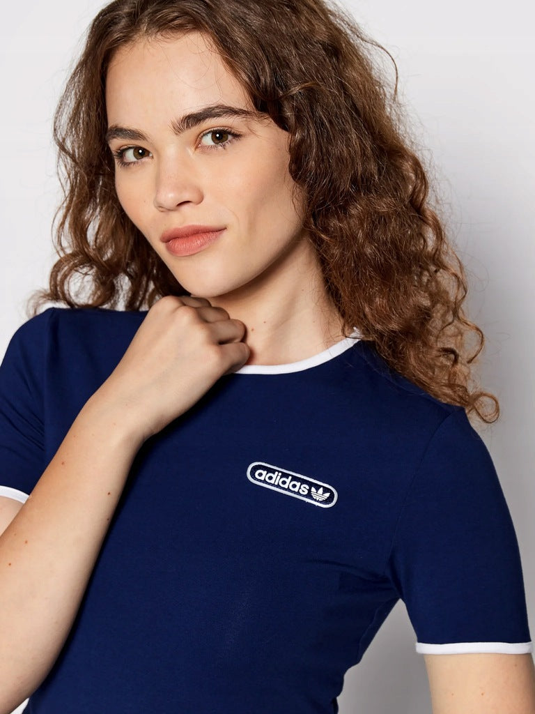 Adidas Camiseta Deportiva Mujer Azul Marino