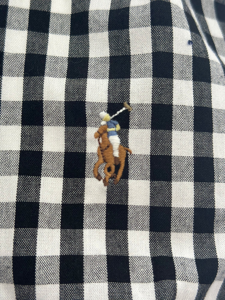 Polo Ralph Lauren Camisa Oxford Cuadros Hombre Blanco/Negro