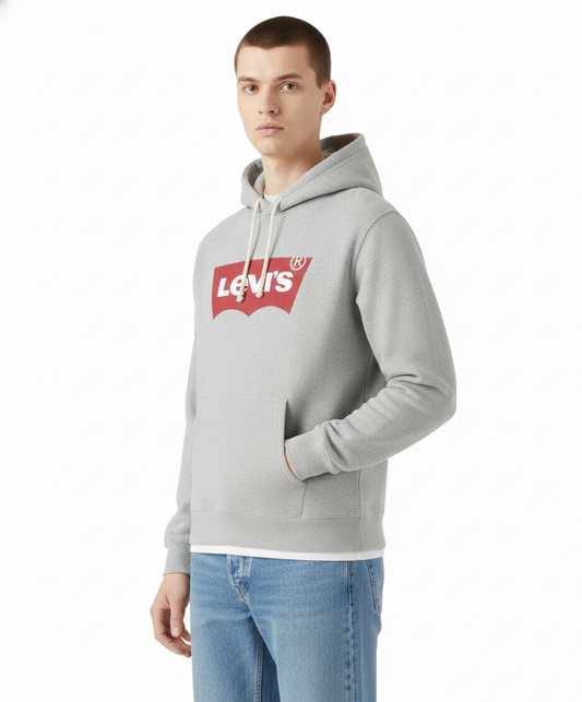 Levi`s Hoodie Gris Rojo para hombre