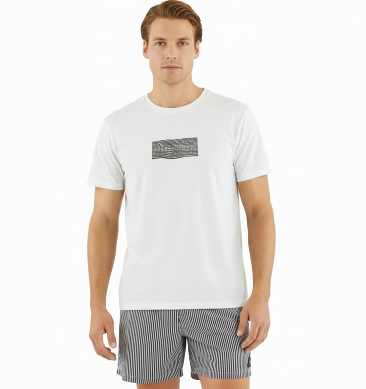 Nautica Camiseta Blanco con Logo