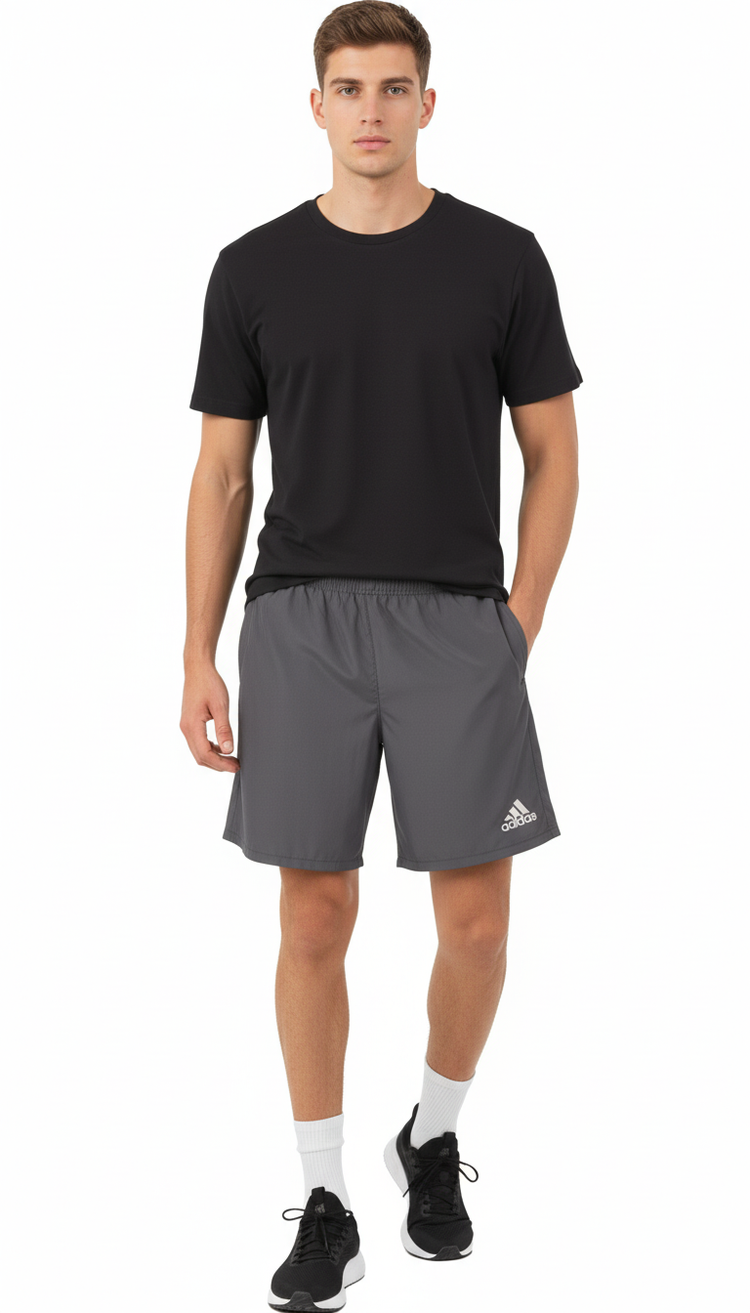 Adidas Short Deportivo Hombre Gris