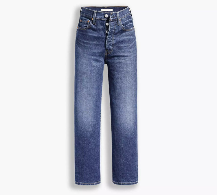 Levi’s Ribcage Straight Ankle Jean Mujer Azul