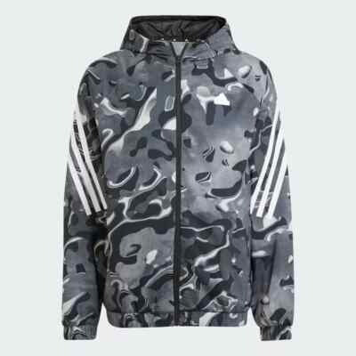 Adidas rompevientos camuflaje gris