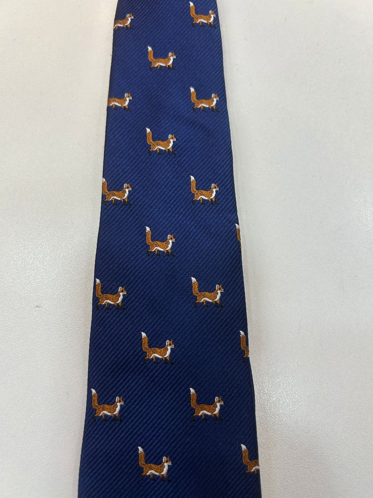 Tommy Hilfiger Corbata para niño Azul Marino Estampado de Zorros