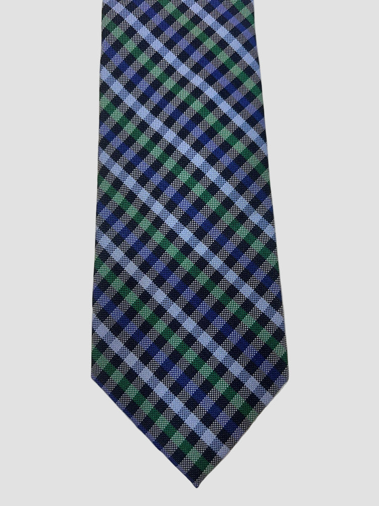 Tommy Hilfiger Corbata Azul/Verde Cuadrados