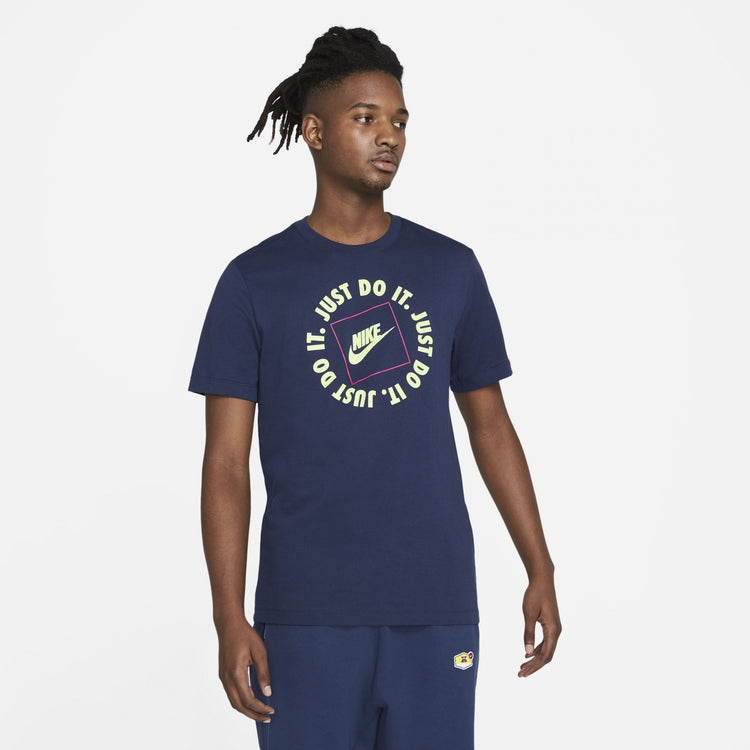 Nike Camiseta Deportiva Hombre Azul Marino