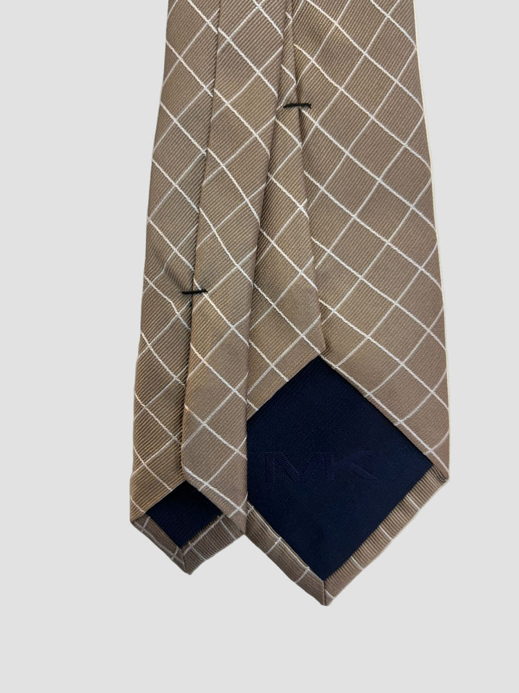Michale Kors Corbata Beige Rayas