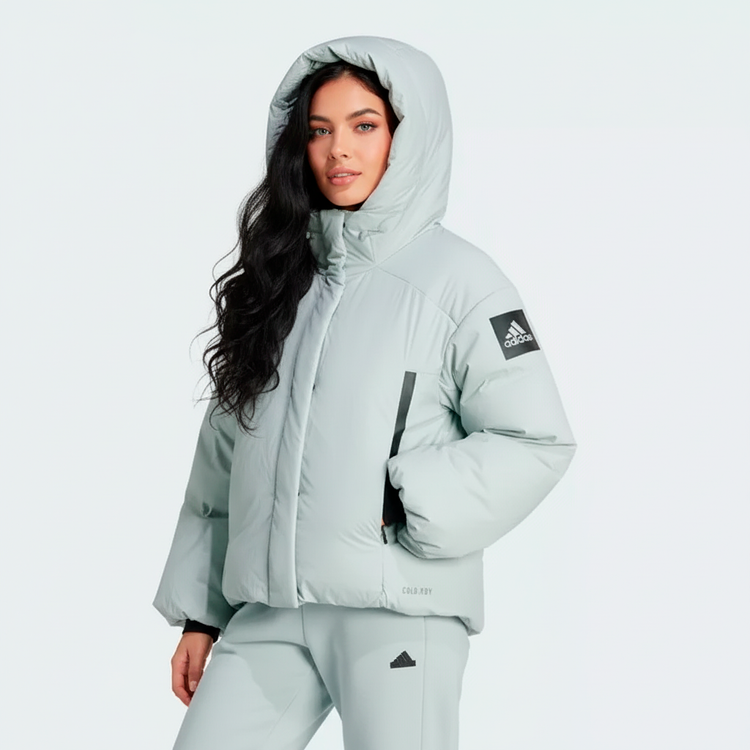 Adidas Chompa Puff Mujer Verde Claro