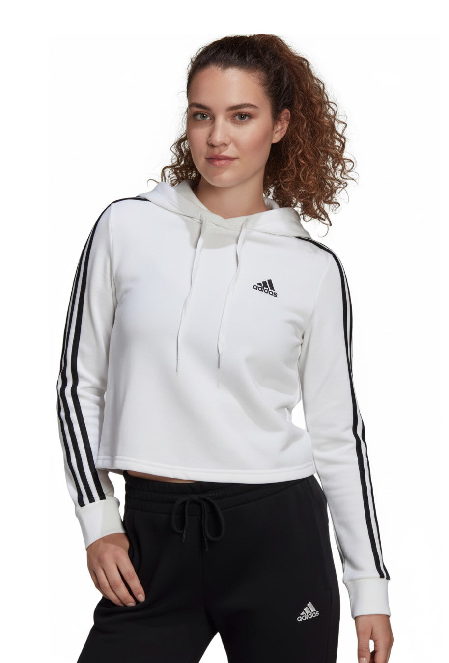 Adidas Suéter Deportivo con Capucha Mujer Logo Blanco N – The