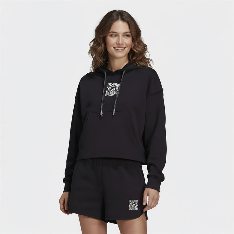 Adidas Suéter Deportivo con Capucha Mujer Negro