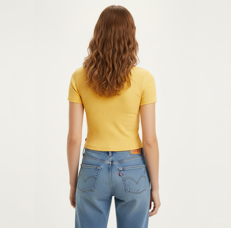 Levi’s Blusa Mujer Botones Amarilla