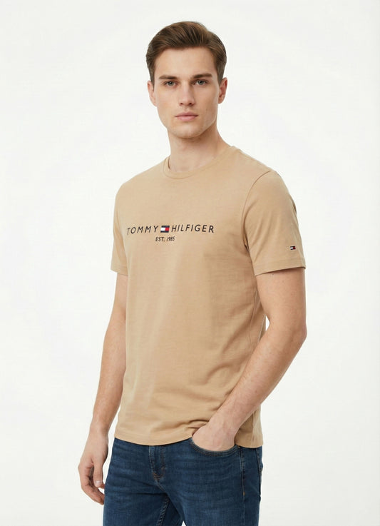 Tommy Hilfiger Camiseta con Logo Beige