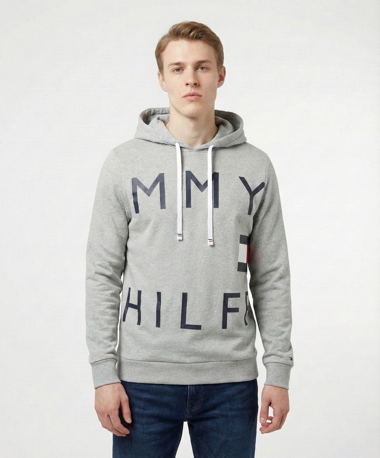 Tommy Hilfiger Suéter con Capucha Gris