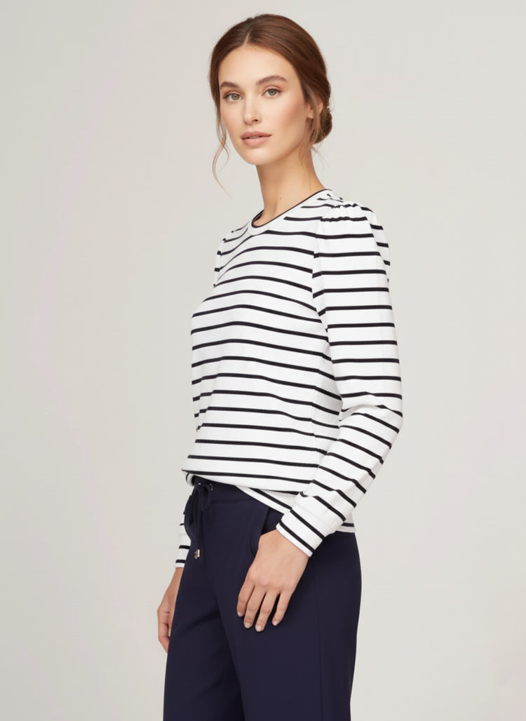 Tommy Hilfiger Sueter Mujer Beige Franjas Negro Blanco