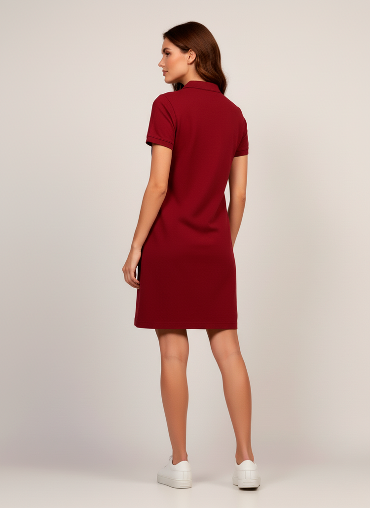 Tommy Hilfiger Vestido Polo Mujer Rojo