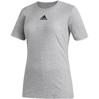 Adidas Camiseta Deportiva Mujer Gris Frente