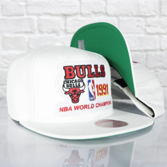 Chicago Bulls 1991 Gorra Hombre Blanca