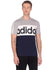 Adidas Camiseta Deportiva Hombre Gris Azul