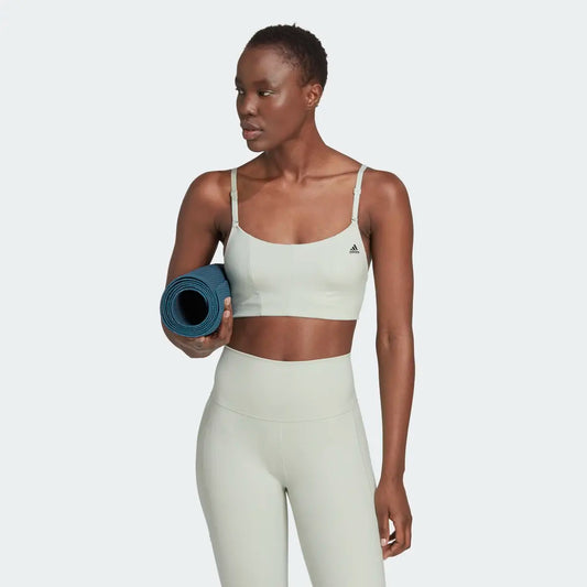 Adidas Bra Deportivo Verde Claro Yoga Studio Light