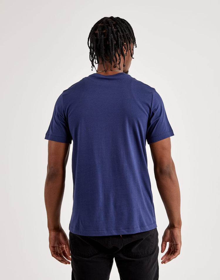 Nike Camiseta Deportiva Hombre Azul Espalda