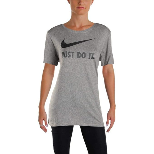 Camiseta Mujer Nike Gris Logo Just Do It