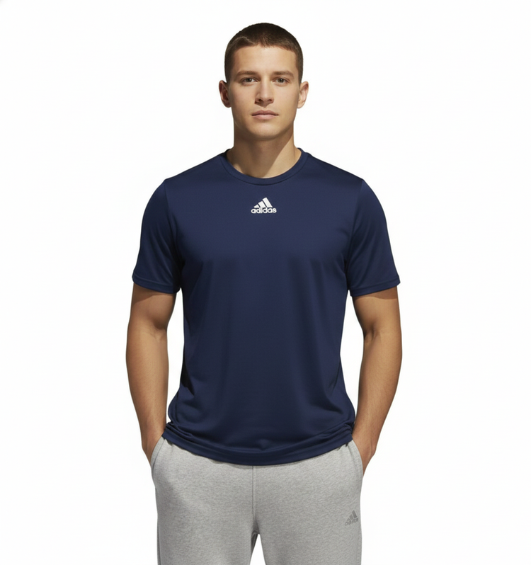 Adidas Camiseta Azul Marino con Logo