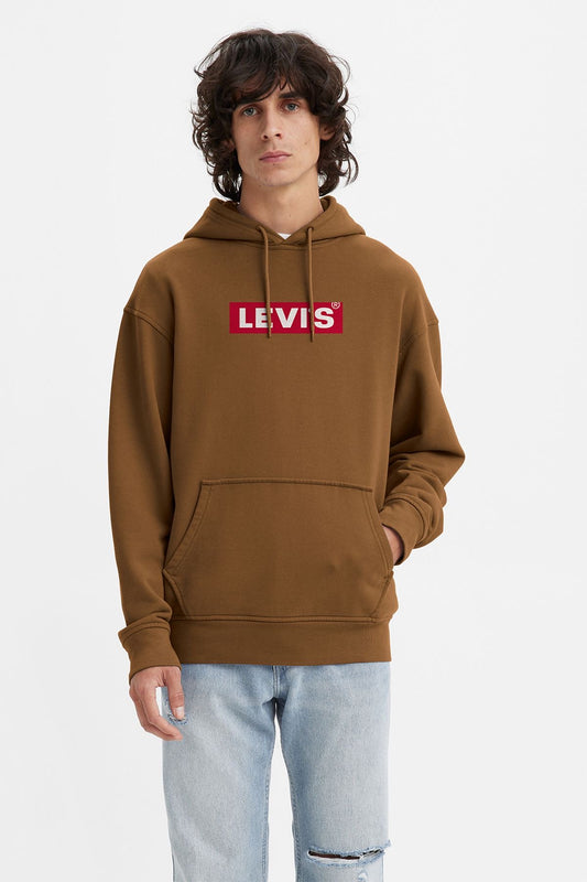 Levis Suéter con Capucha Hombre Cafe Frente