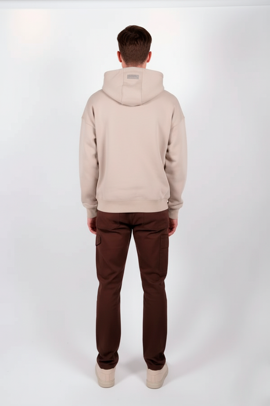 Brooklyn Hoodie Hombre Zip Beige