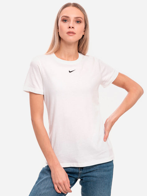 Nike Camiseta Deportiva Mujer Blanco Frente 