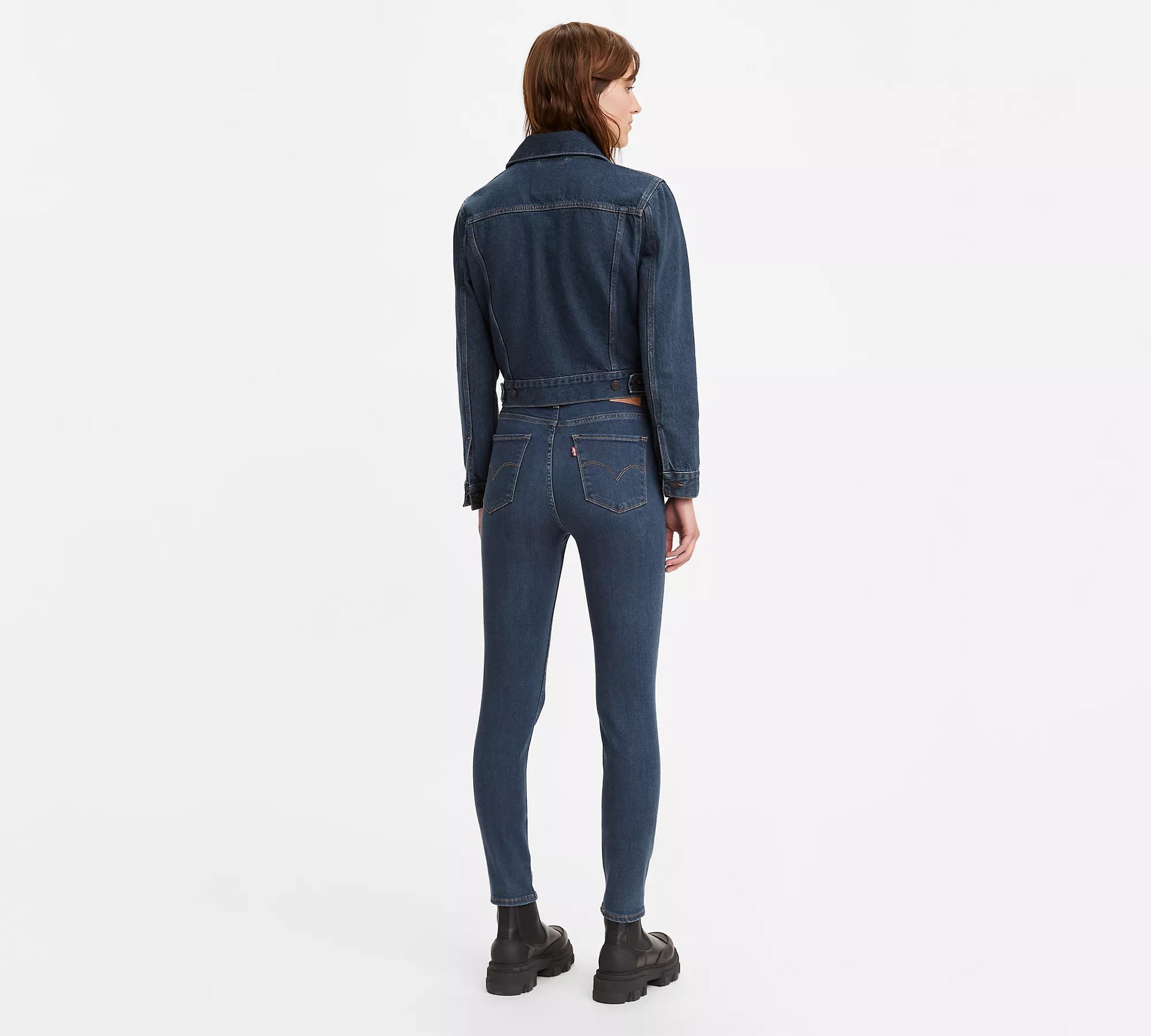 Levi’s 721 High-Rise Skinny Mujer Azul Marino Espalda