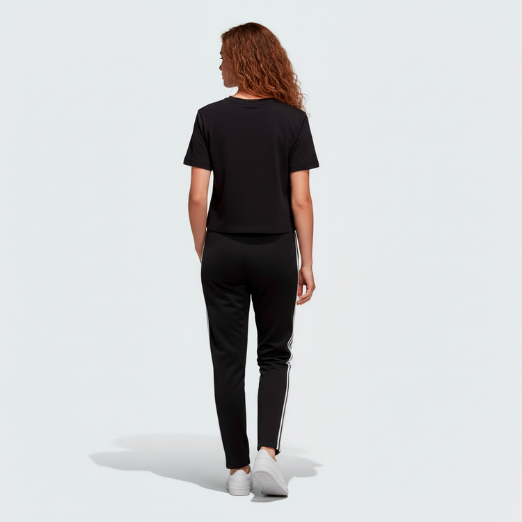 Adidas Camiseta Deportiva Mujer Negro Rosa
