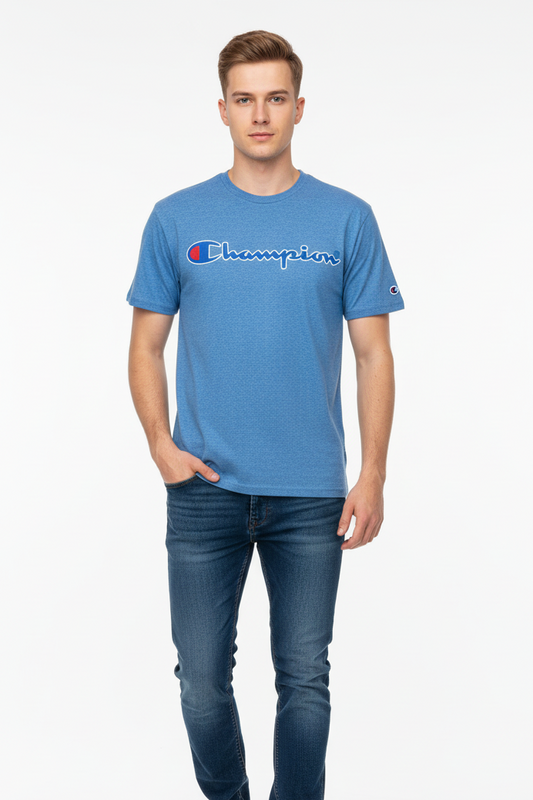 Champion Camiseta Hombre Celeste