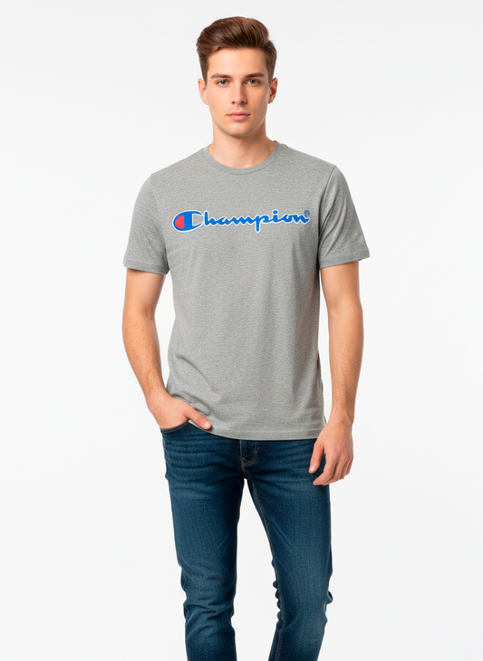 Champion Camiseta Hombre Gris Oscuro