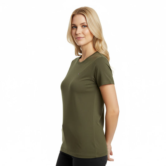 Tommy Hilfiger Camiseta Mujer Verde Militar