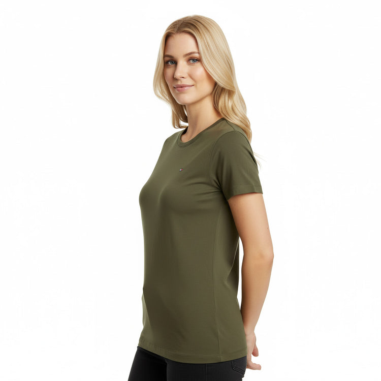 Tommy Hilfiger Camiseta Mujer Verde Militar