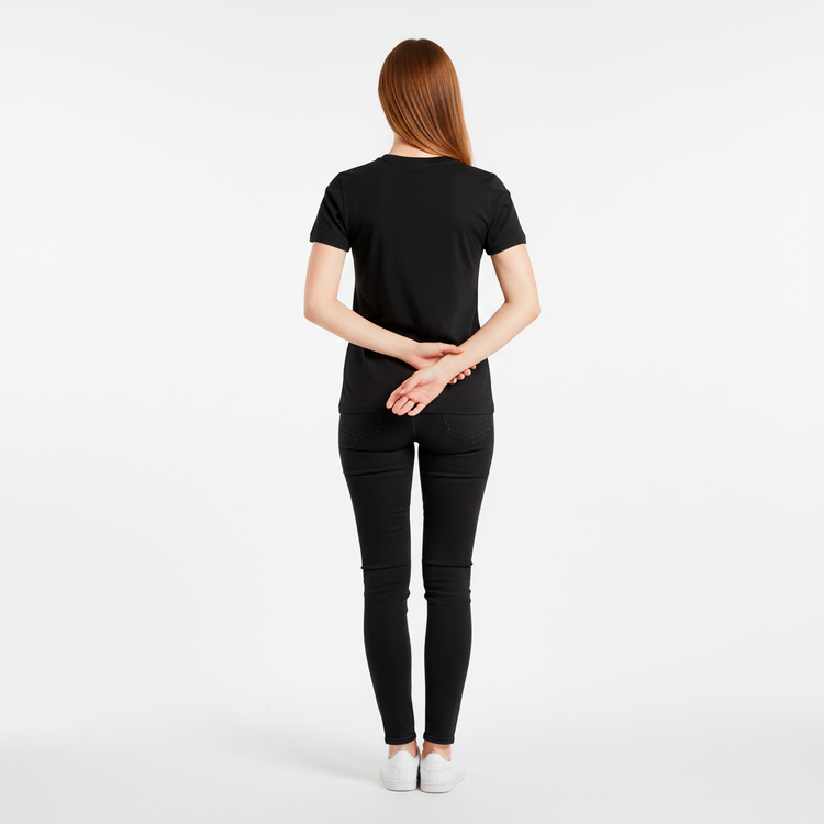 Adidas Camiseta Deportiva Mujer Negro