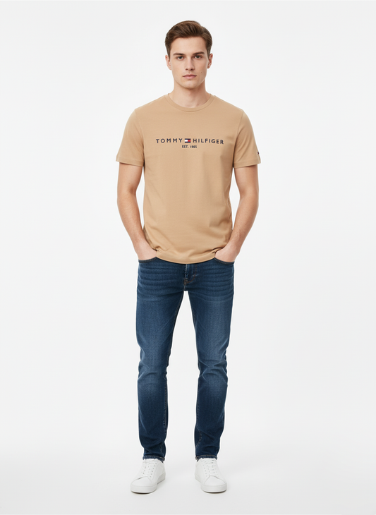 Tommy Hilfiger Camiseta con Logo Beige