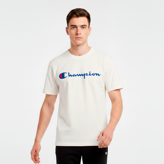 Champion Camiseta Hombre Blanco Hueso