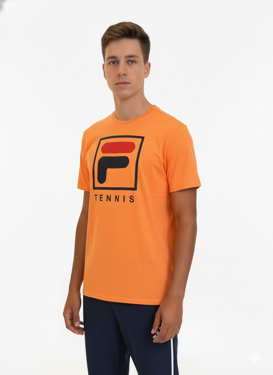 Fila Camiseta Hombre Naranja Fosforescente